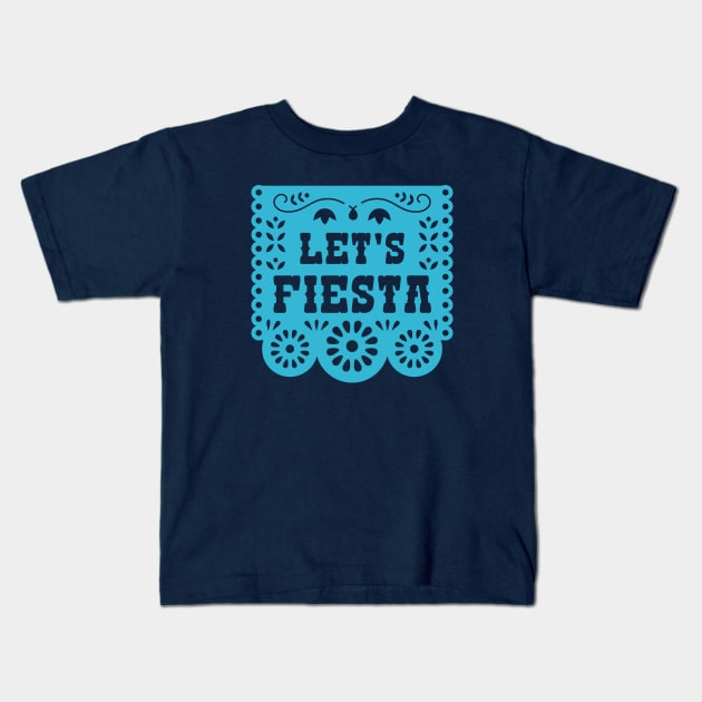 Let's Fiesta Papel Picado Banner Kids T-Shirt by SLAG_Creative